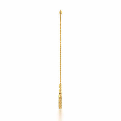 Hexa Chain Silver Necklace - Yellow Gold - Image 4