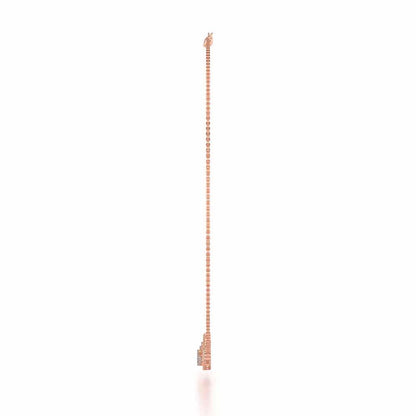 Hexagon Braided Silver Necklace - Rose Gold - Image 4