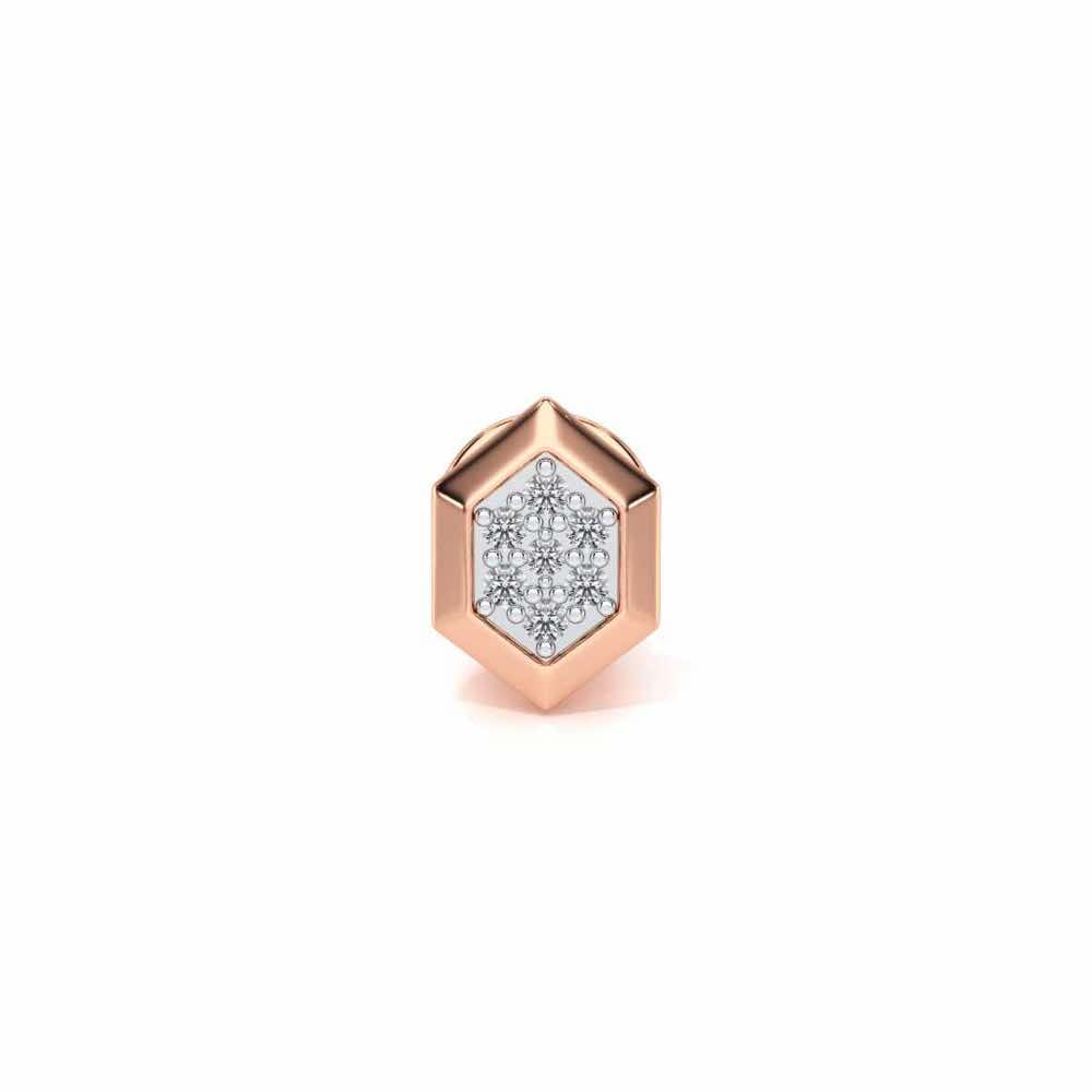 Hexagon Silver Watch Pin - Rose Gold - Image 2