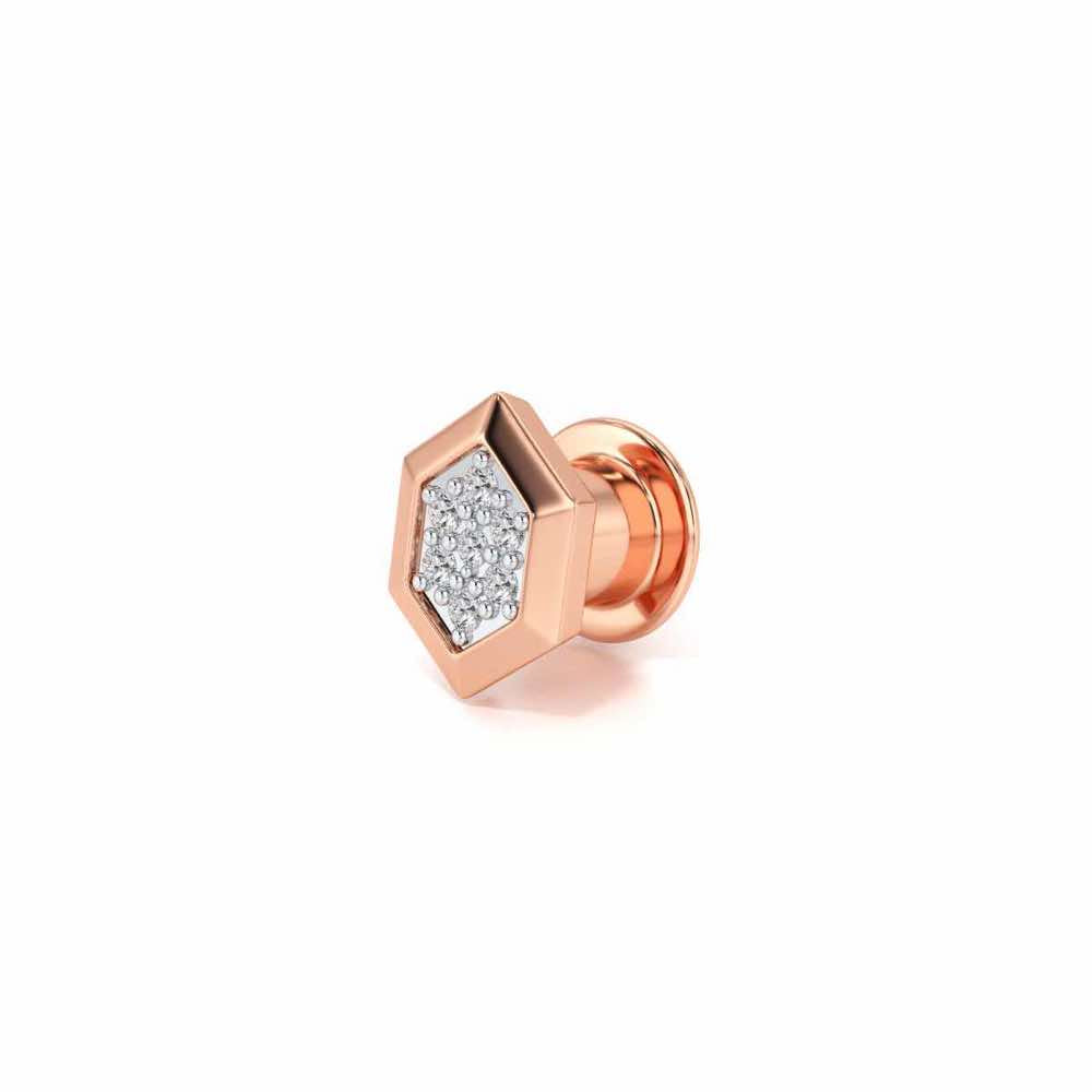 Hexagon Silver Watch Pin - Rose Gold - Image 3