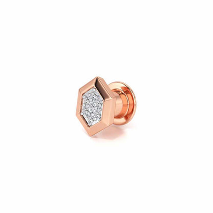 Hexagon Silver Watch Pin - Rose Gold - Image 3