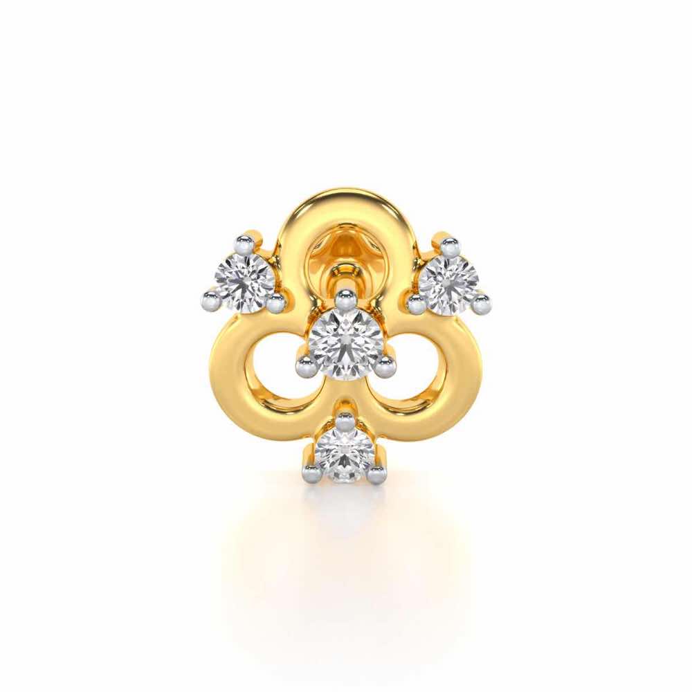 Hilton Silver Nosepin - Yellow Gold - Image 1
