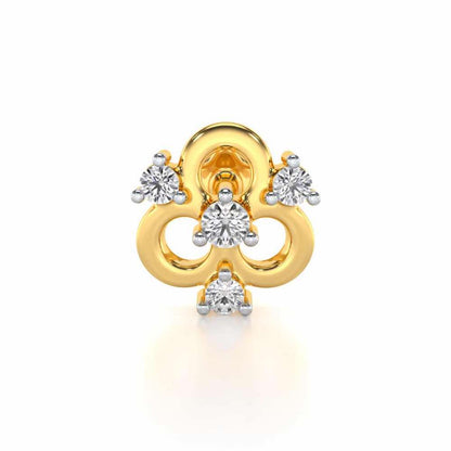 Hilton Silver Nosepin - Yellow Gold - Image 1