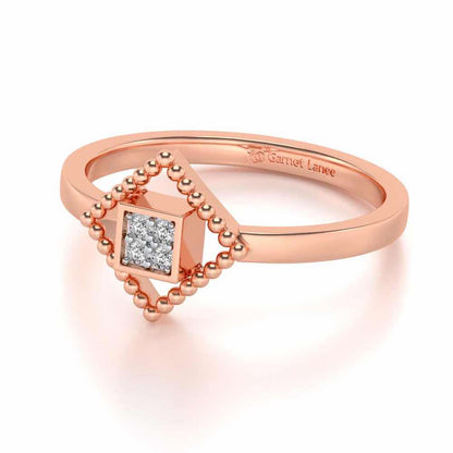 Hiral Silver Ring - Rose Gold - Image 2