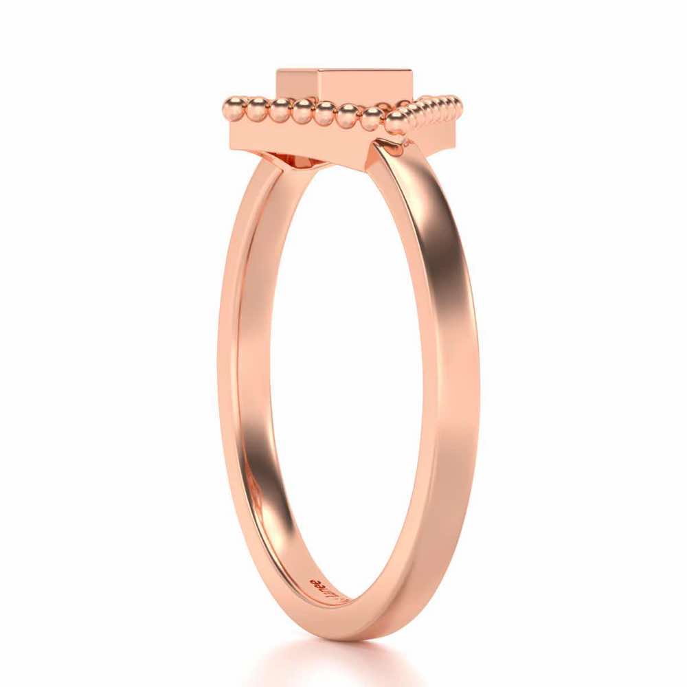 Hiral Silver Ring - Rose Gold - Image 3