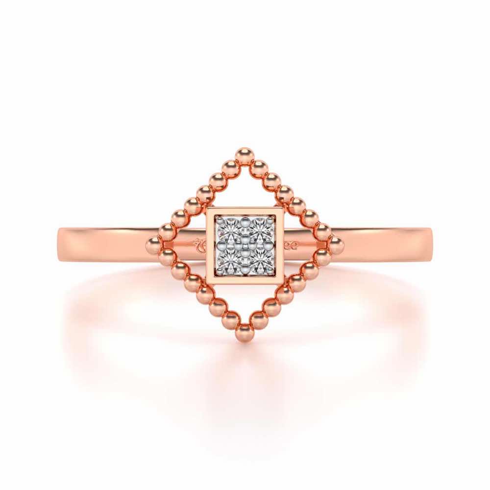 Hiral Silver Ring - Rose Gold - Image 4