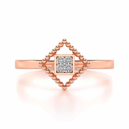 Hiral Silver Ring - Rose Gold - Image 4