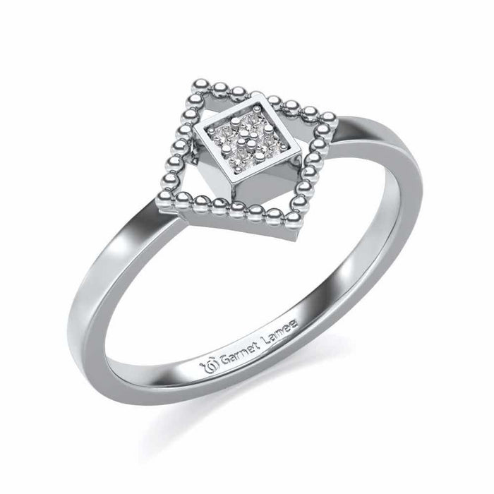Hiral Silver Ring - White Gold - Image 1