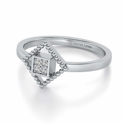 Hiral Silver Ring - White Gold - Image 2