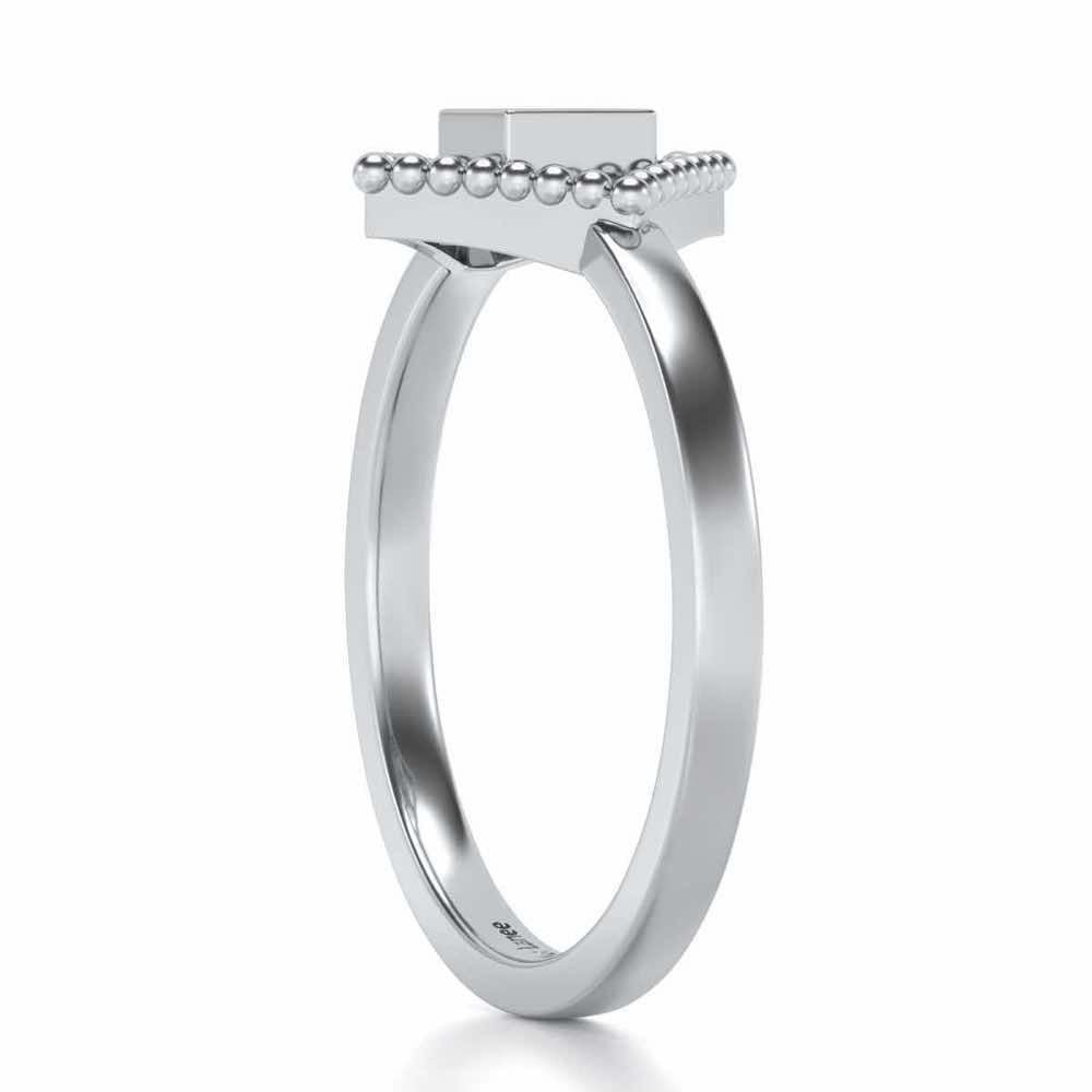 Hiral Silver Ring - White Gold - Image 3