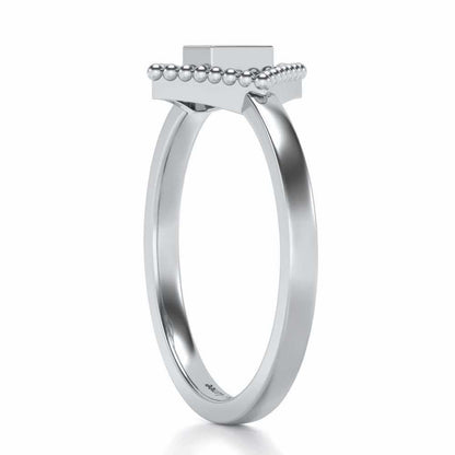 Hiral Silver Ring - White Gold - Image 3