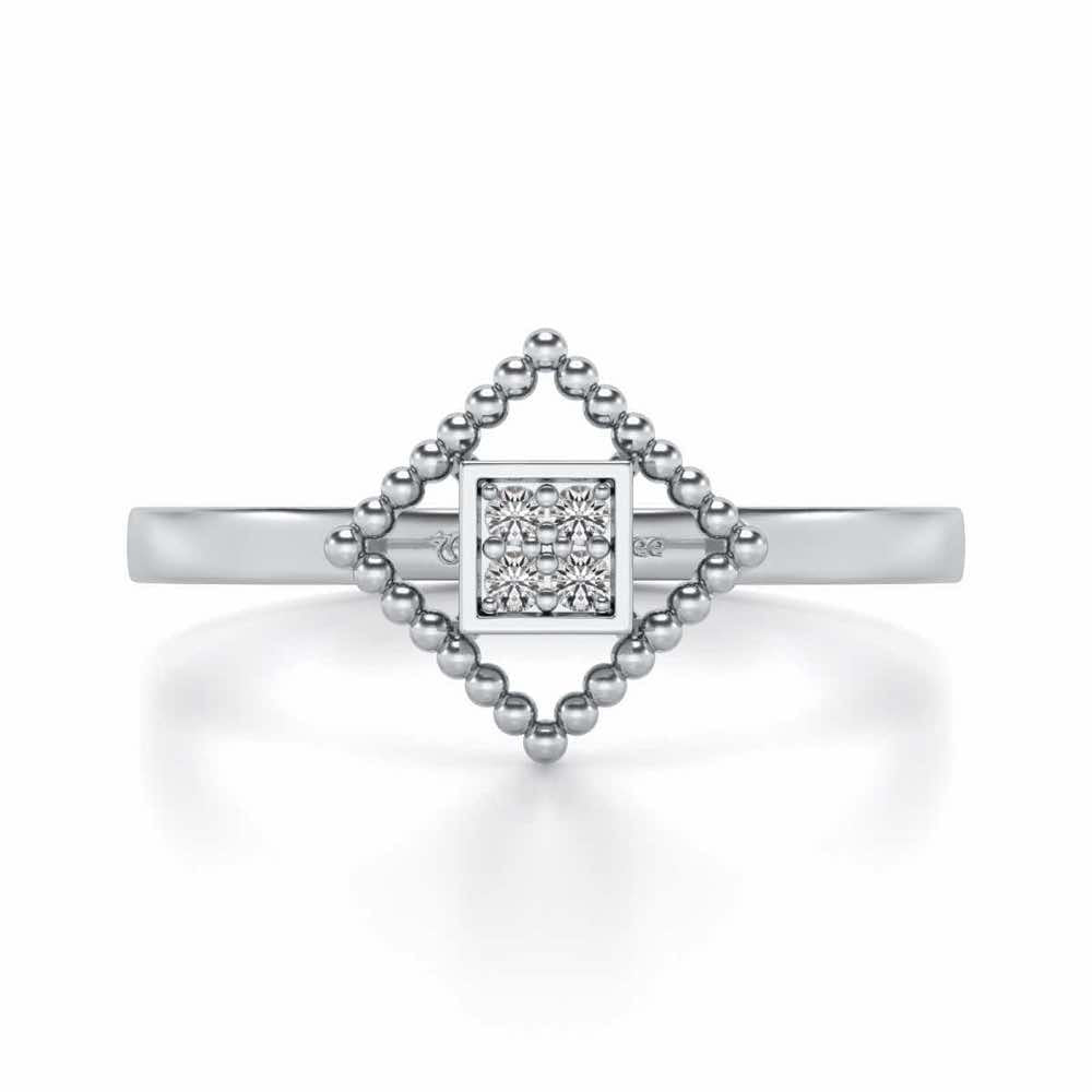 Hiral Silver Ring - White Gold - Image 4