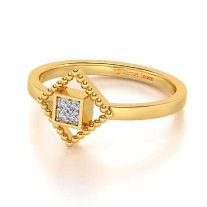 Hiral Silver Ring - Yellow Gold - Image 2