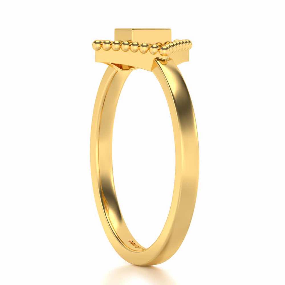 Hiral Silver Ring - Yellow Gold - Image 3
