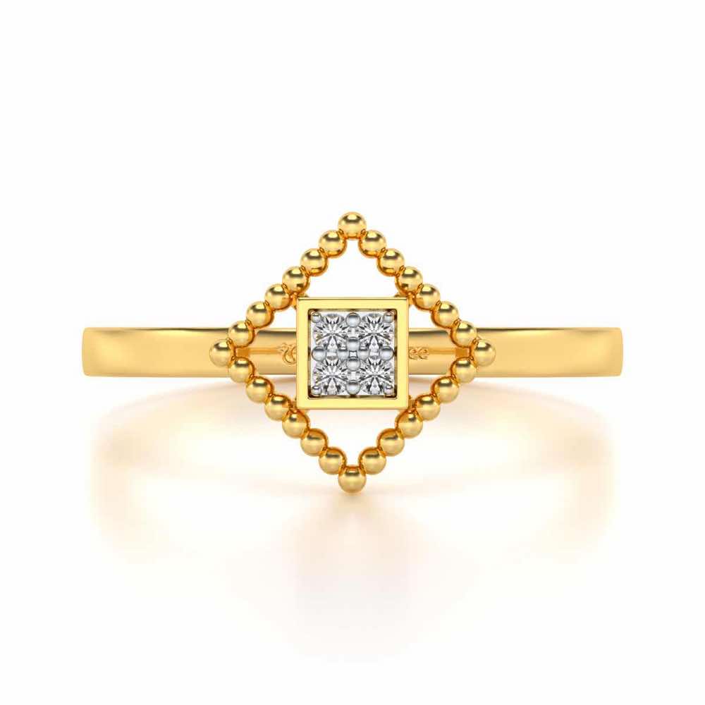 Hiral Silver Ring - Yellow Gold - Image 4