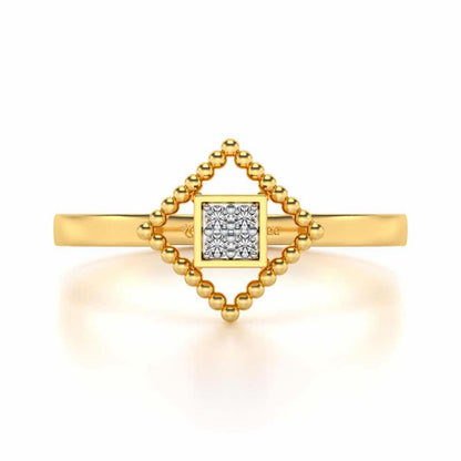 Hiral Silver Ring - Yellow Gold - Image 4