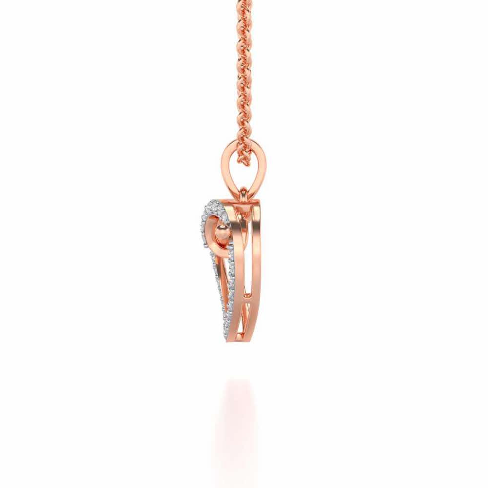 Hold Heart Silver Pendant - Rose Gold - Image 3