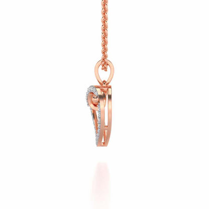 Hold Heart Silver Pendant - Rose Gold - Image 3