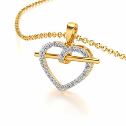 Hold Heart Silver Pendant - Yellow Gold - Image 2