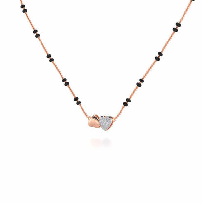 Hold Hearts Silver Mangalsutra - Rose Gold - Image 2