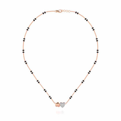 Hold Hearts Silver Mangalsutra - Rose Gold - Image 3