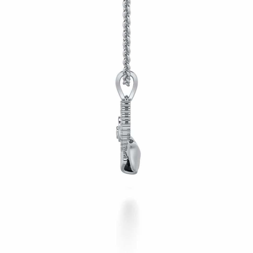 Hold Me Silver Pendant - White Gold - Image 3