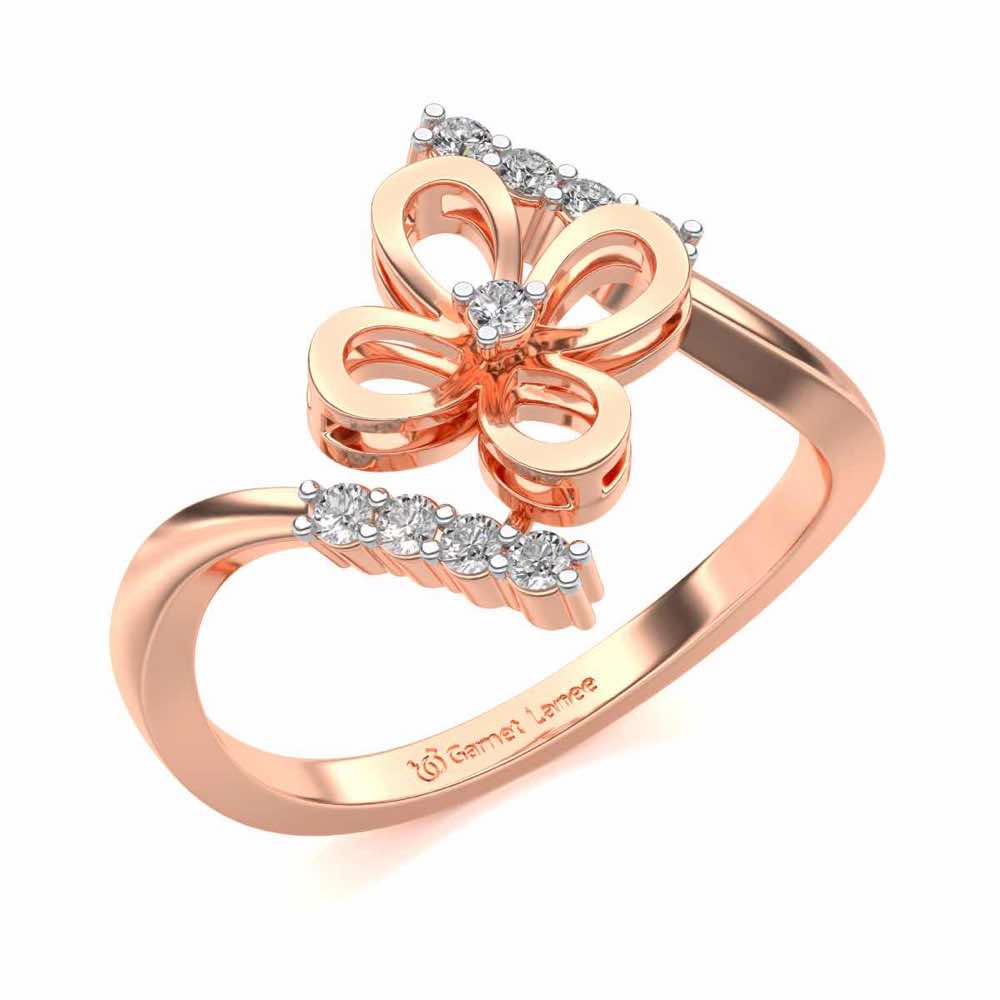 Hold The Flower Silver Ring - Rose Gold - Image 1