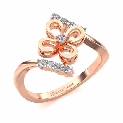 Hold The Flower Silver Ring - Rose Gold - Image 1