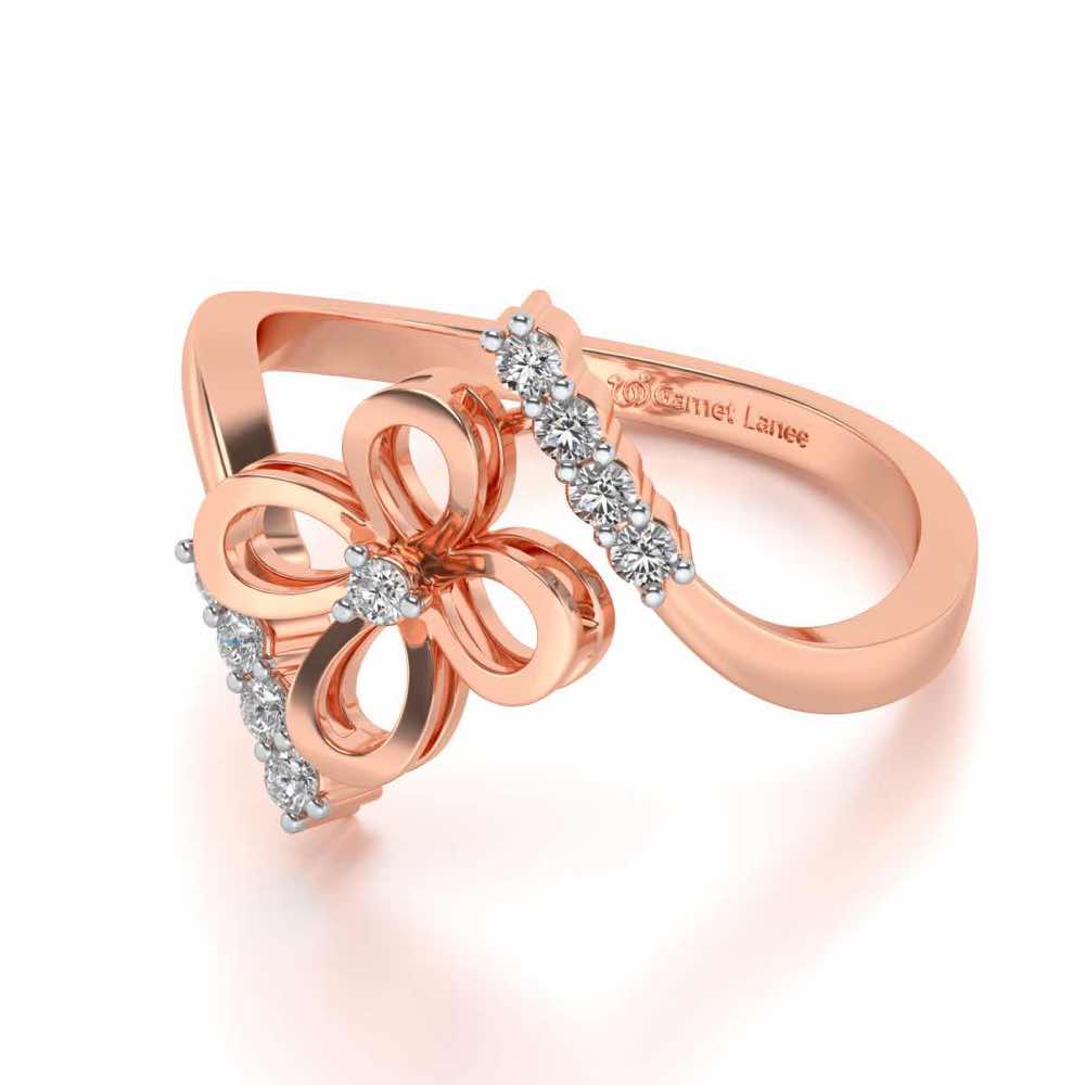 Hold The Flower Silver Ring - Rose Gold - Image 2