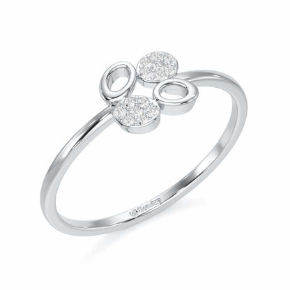 Hole Wholesome Silver Ring - White Gold - Image 1