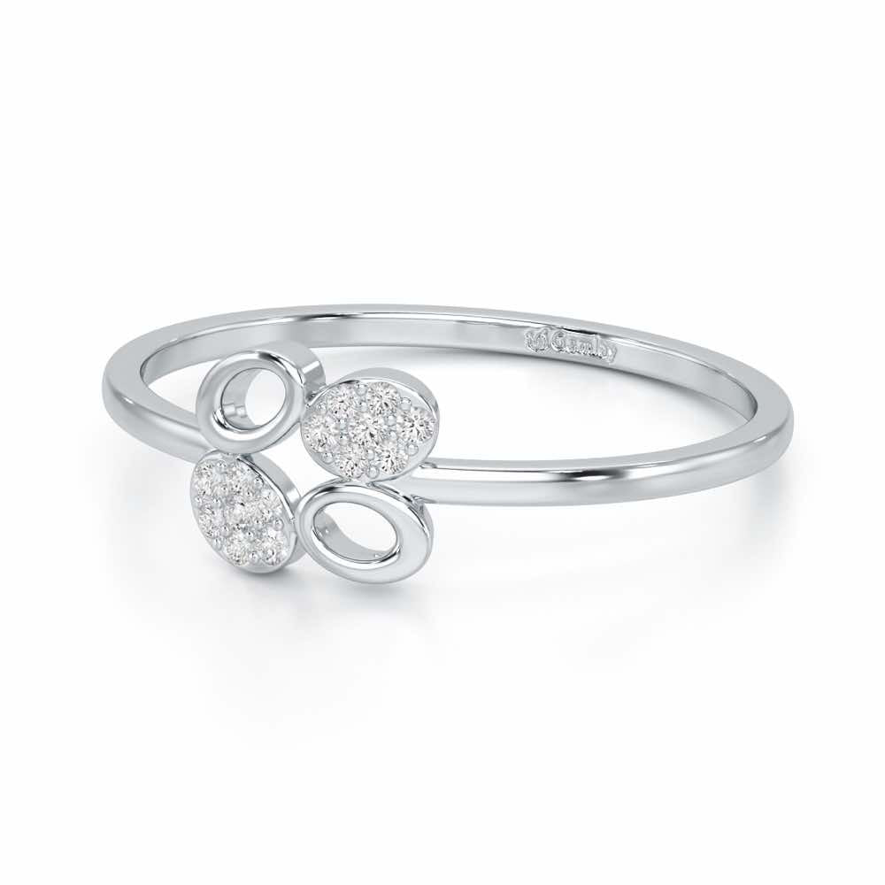 Hole Wholesome Silver Ring - White Gold - Image 2