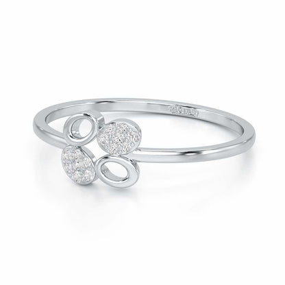Hole Wholesome Silver Ring - White Gold - Image 2