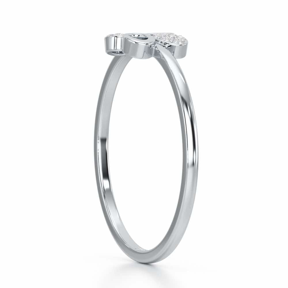 Hole Wholesome Silver Ring - White Gold - Image 3