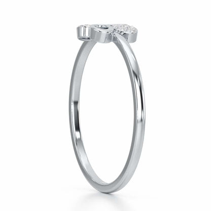 Hole Wholesome Silver Ring - White Gold - Image 3