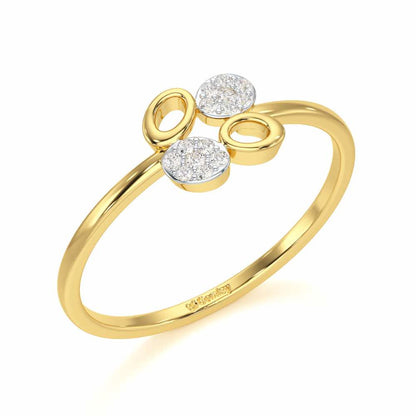 Hole Wholesome Silver Ring - Yellow Gold - Image 1