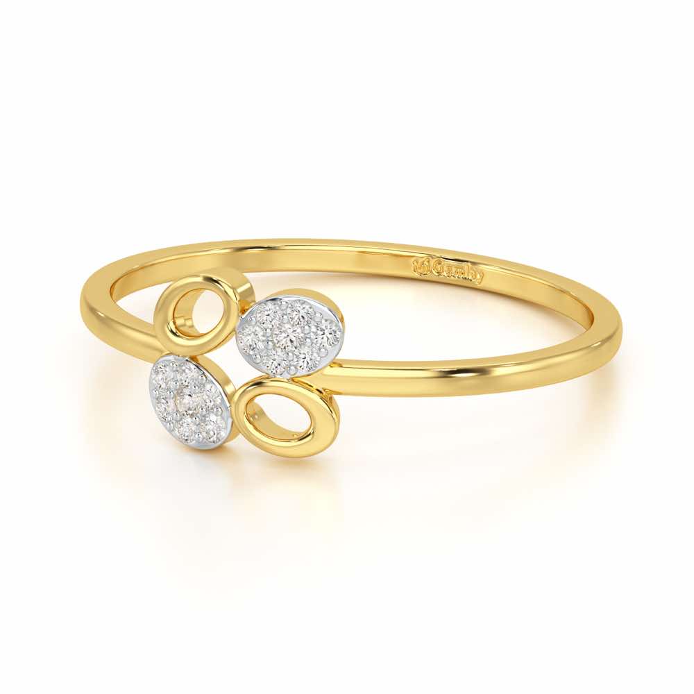 Hole Wholesome Silver Ring - Yellow Gold - Image 2