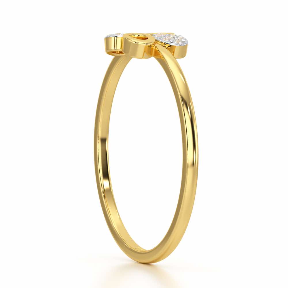 Hole Wholesome Silver Ring - Yellow Gold - Image 3