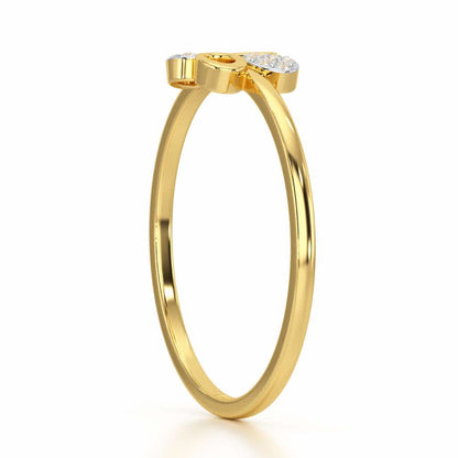 Hole Wholesome Silver Ring - Yellow Gold - Image 3