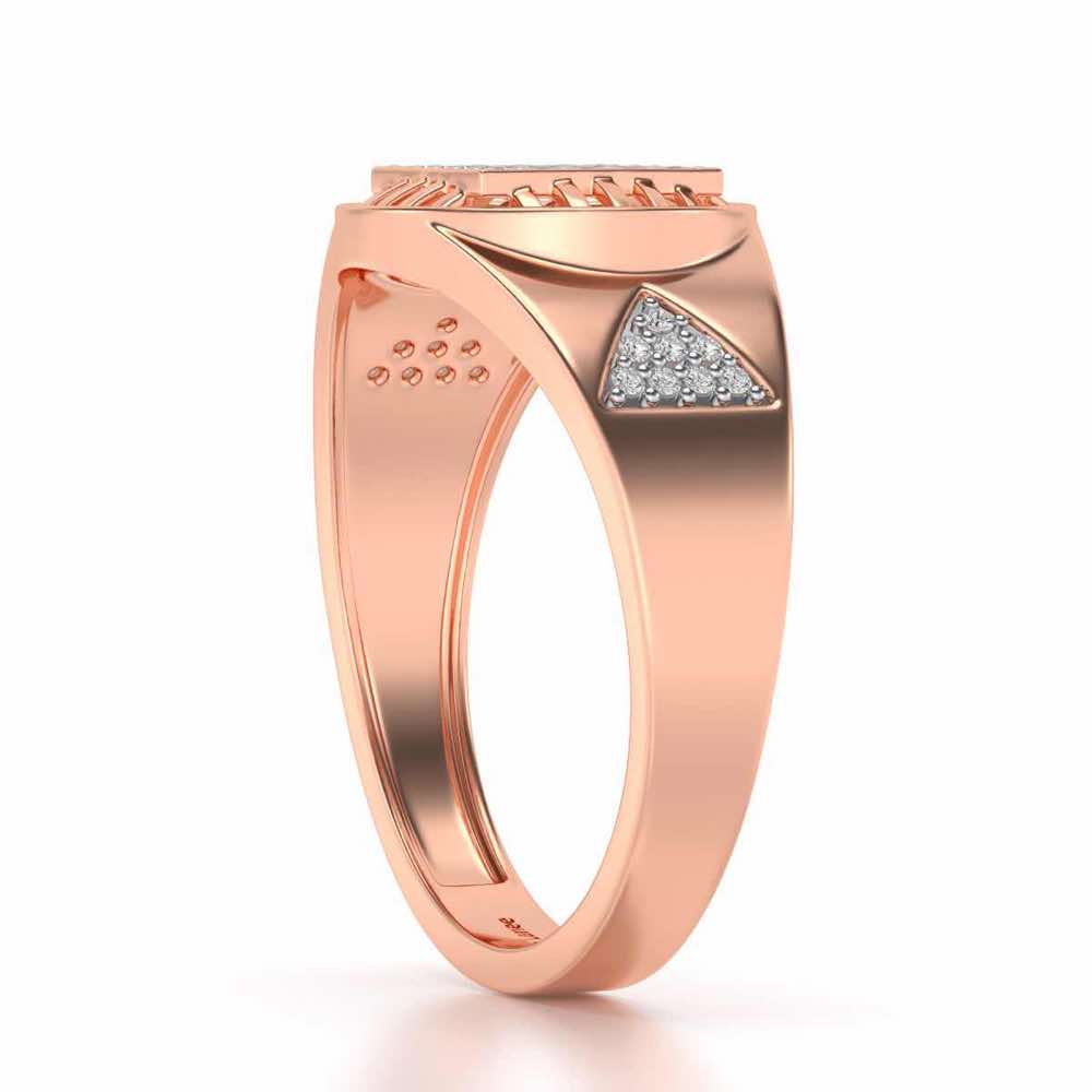 Holy Eye Silver Ring For Men - Rose Gold - Image 3