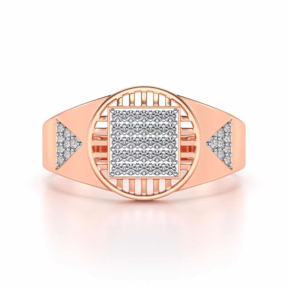 Holy Eye Silver Ring For Men - Rose Gold - Image 4