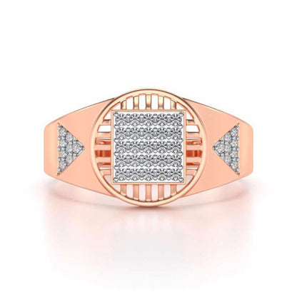 Holy Eye Silver Ring For Men - Rose Gold - Image 4