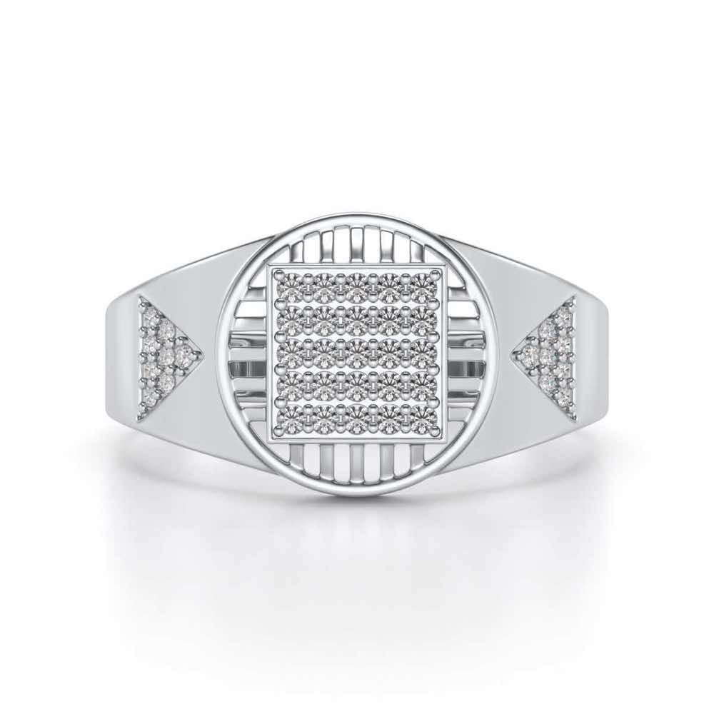 Holy Eye Silver Ring For Men - White Gold - Image 4