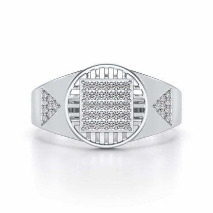 Holy Eye Silver Ring For Men - White Gold - Image 4