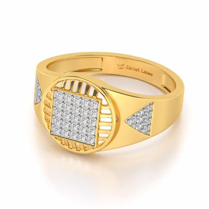 Holy Eye Silver Ring For Men - Yellow Gold - Image 2