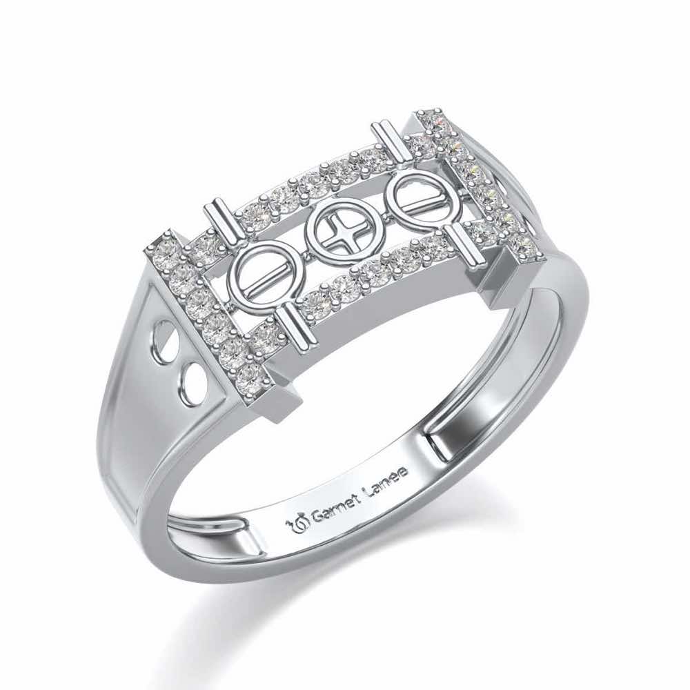 Holy Silver Ring For Men - White Gold - Image 1