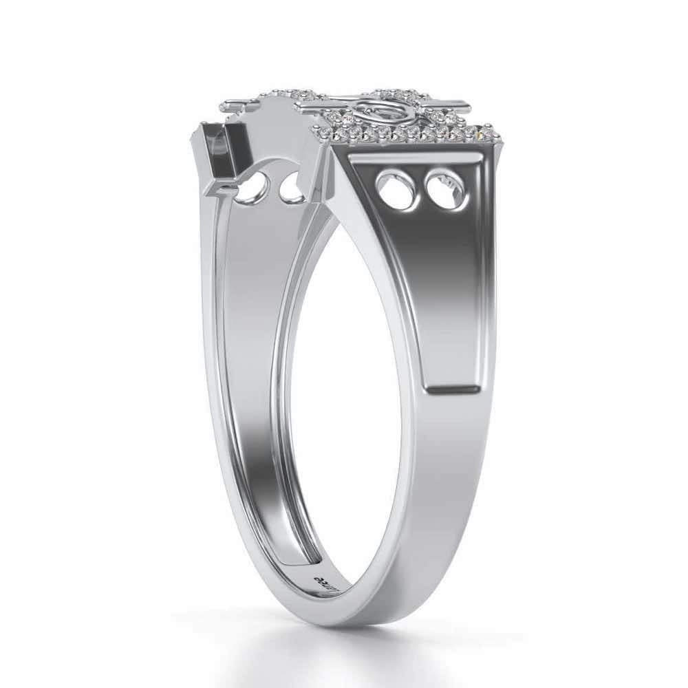 Holy Silver Ring For Men - White Gold - Image 3
