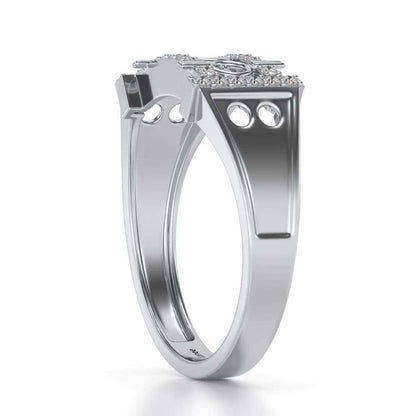 Holy Silver Ring For Men - White Gold - Image 3