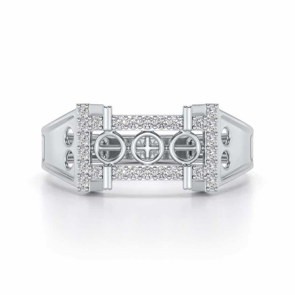 Holy Silver Ring For Men - White Gold - Image 4