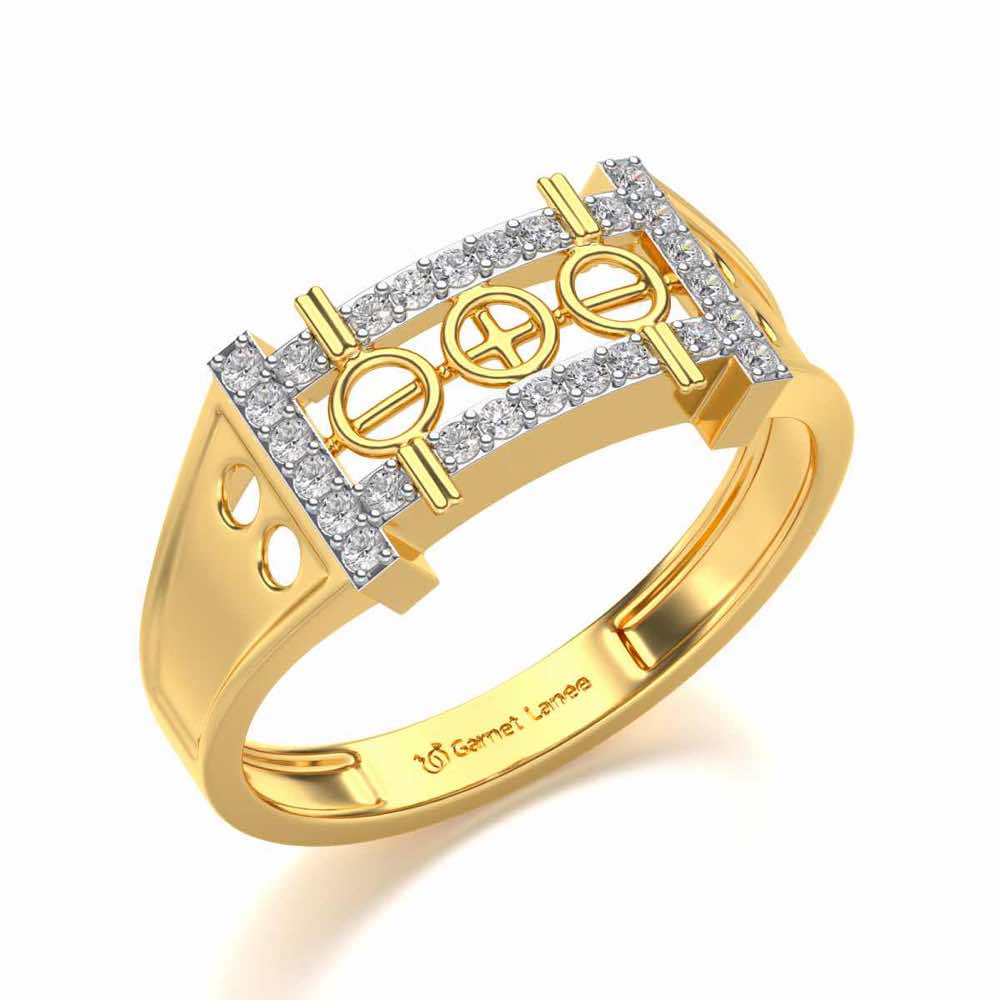 Holy Silver Ring For Men - Yellow Gold - Image 1