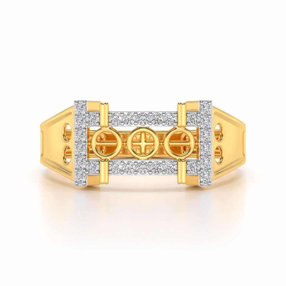 Holy Silver Ring For Men - Yellow Gold - Image 4